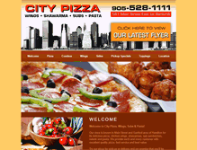 Tablet Screenshot of citypizzaandwings.com